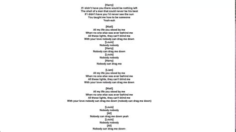 lyrics to down on me|drag me down lyrics song.